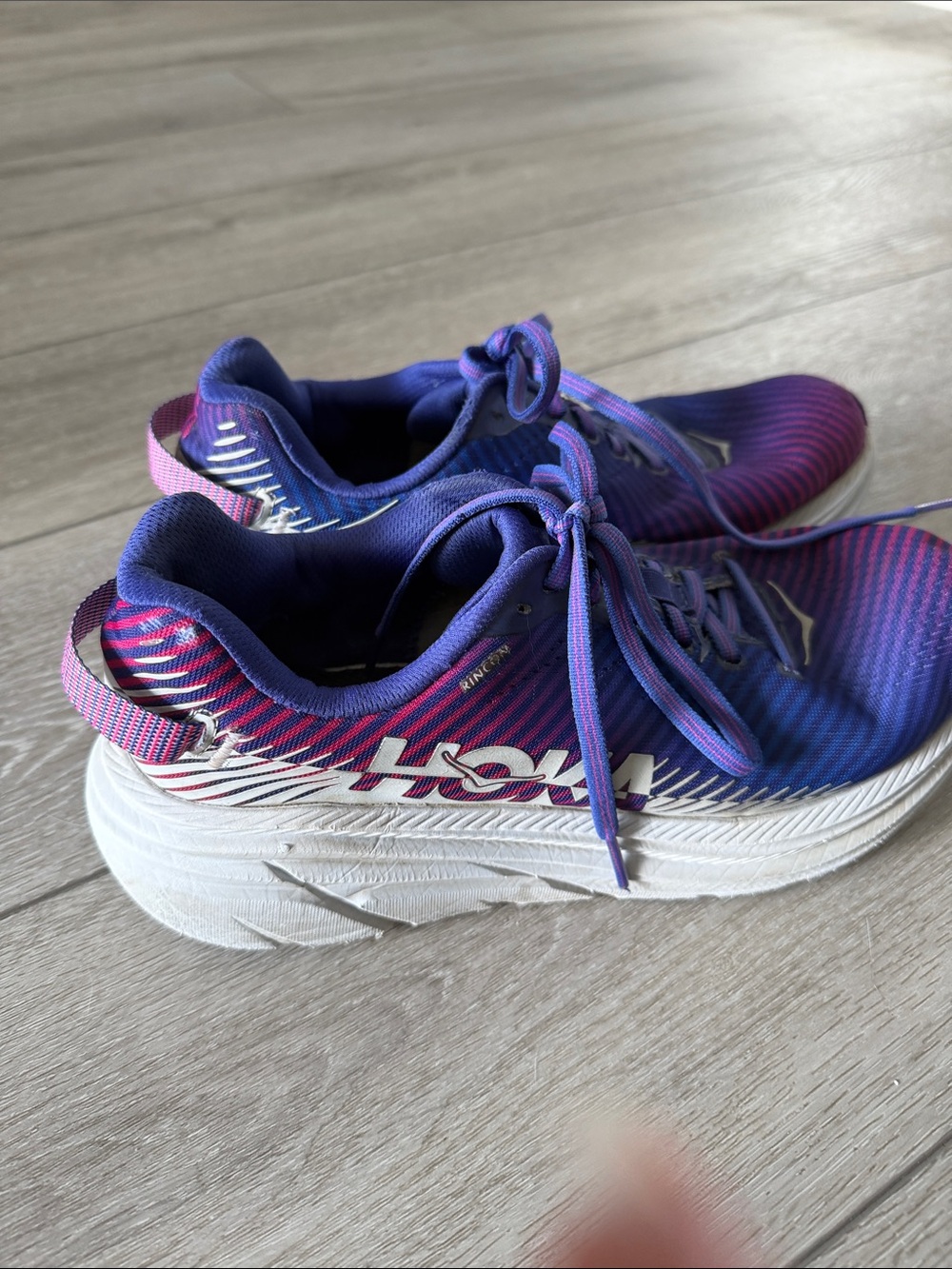 Hoka one Women's Rincon clematis blue Purple Gradient sneakers 7.5 - Picture 3 of 10